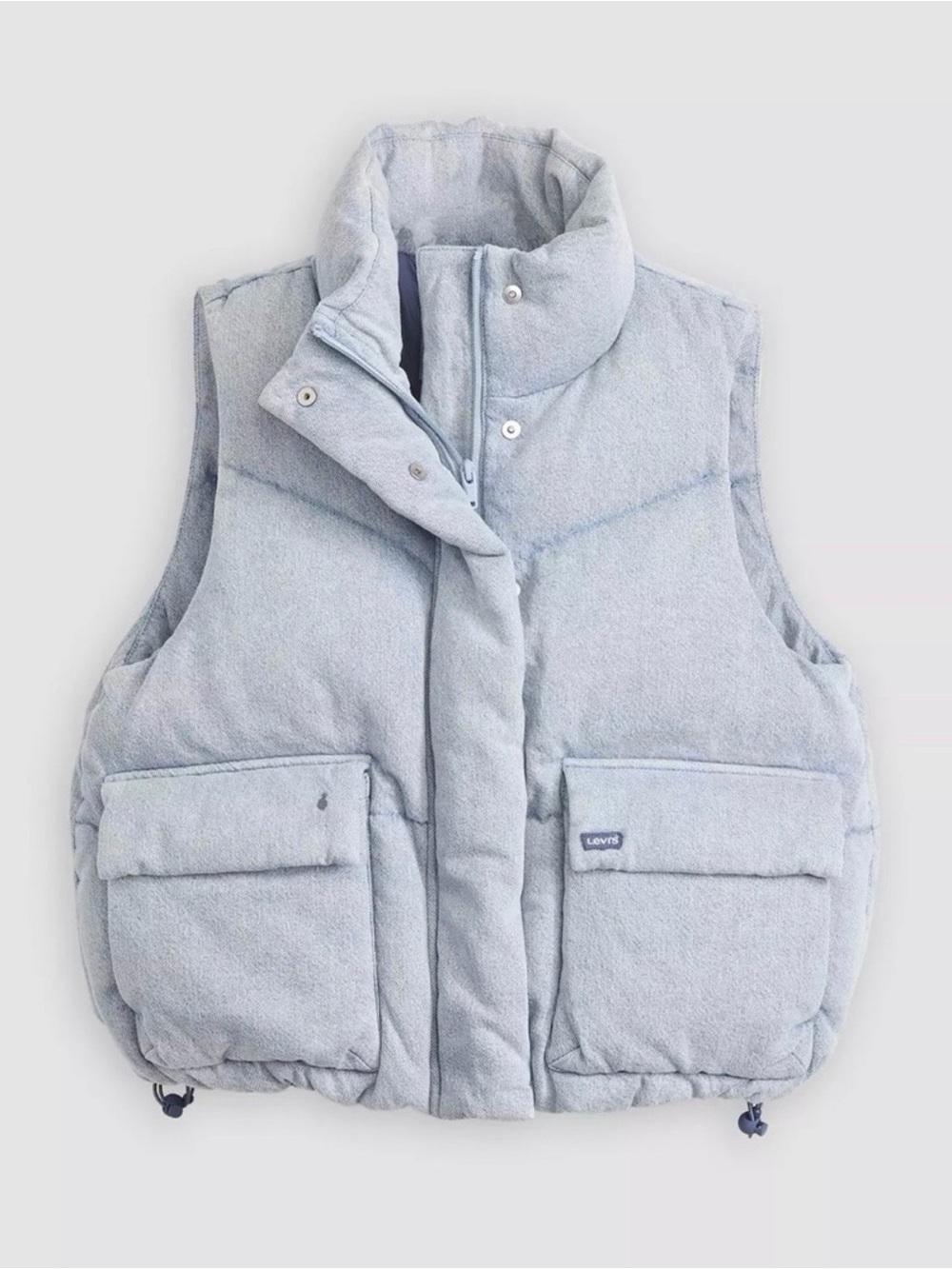 Levi's Womens Bubble Vest Light Blue Puffer Vest